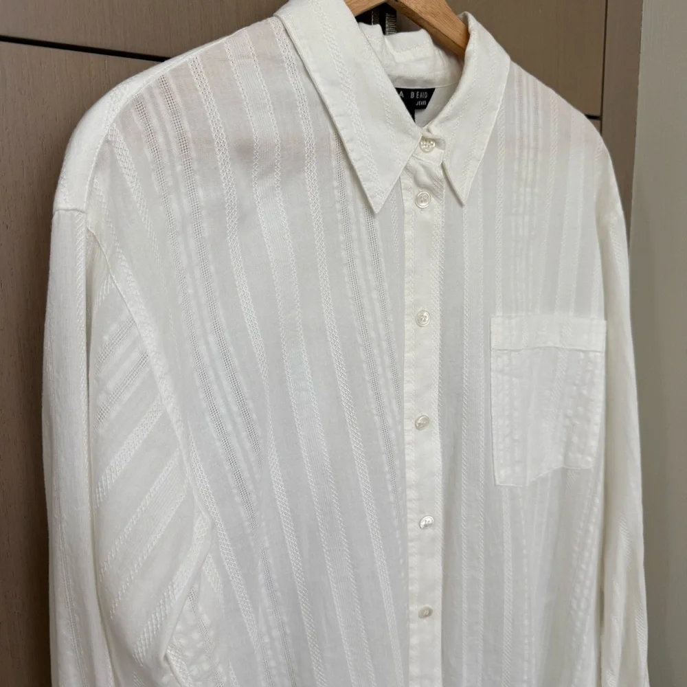 Veronica Beard white embroidered cotton top, M - Picture 3 of 7